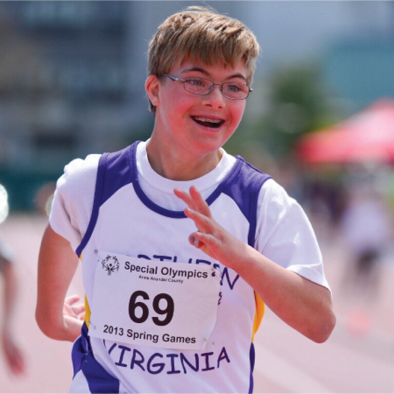 Young man running